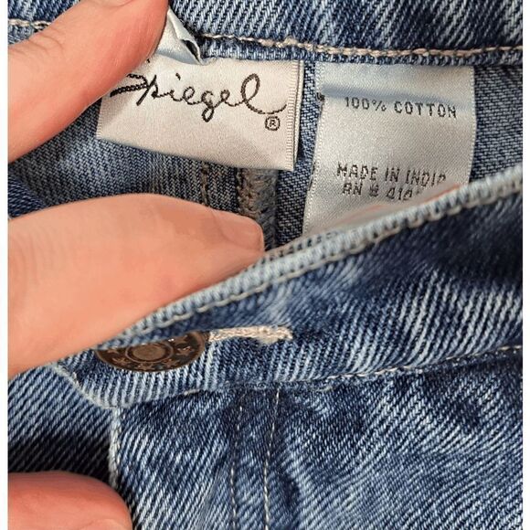 Spiegel Vintage 90s Beaded Flare Jeans size 10 - Picture 5 of 7